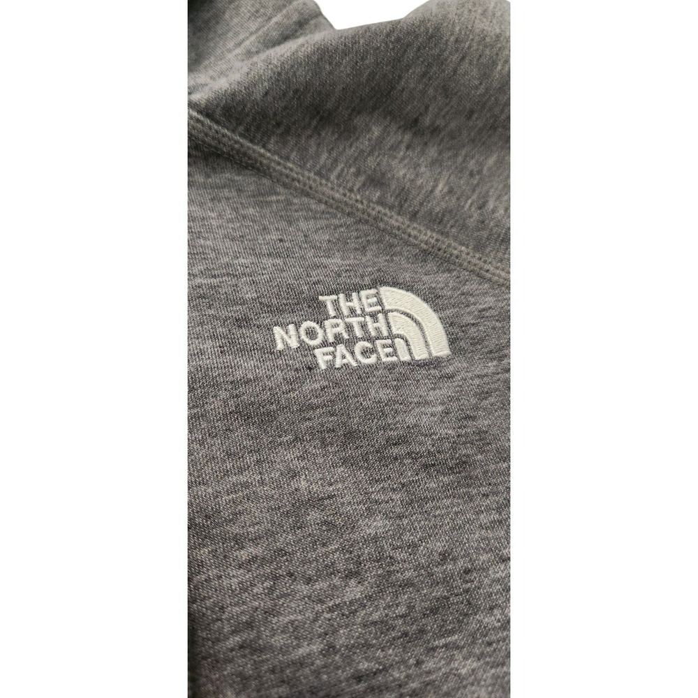 The North Face Womens Grey Heathered Full Zip Hoodie Sweatshirt XL Thumbholes - Picture 2 of 8